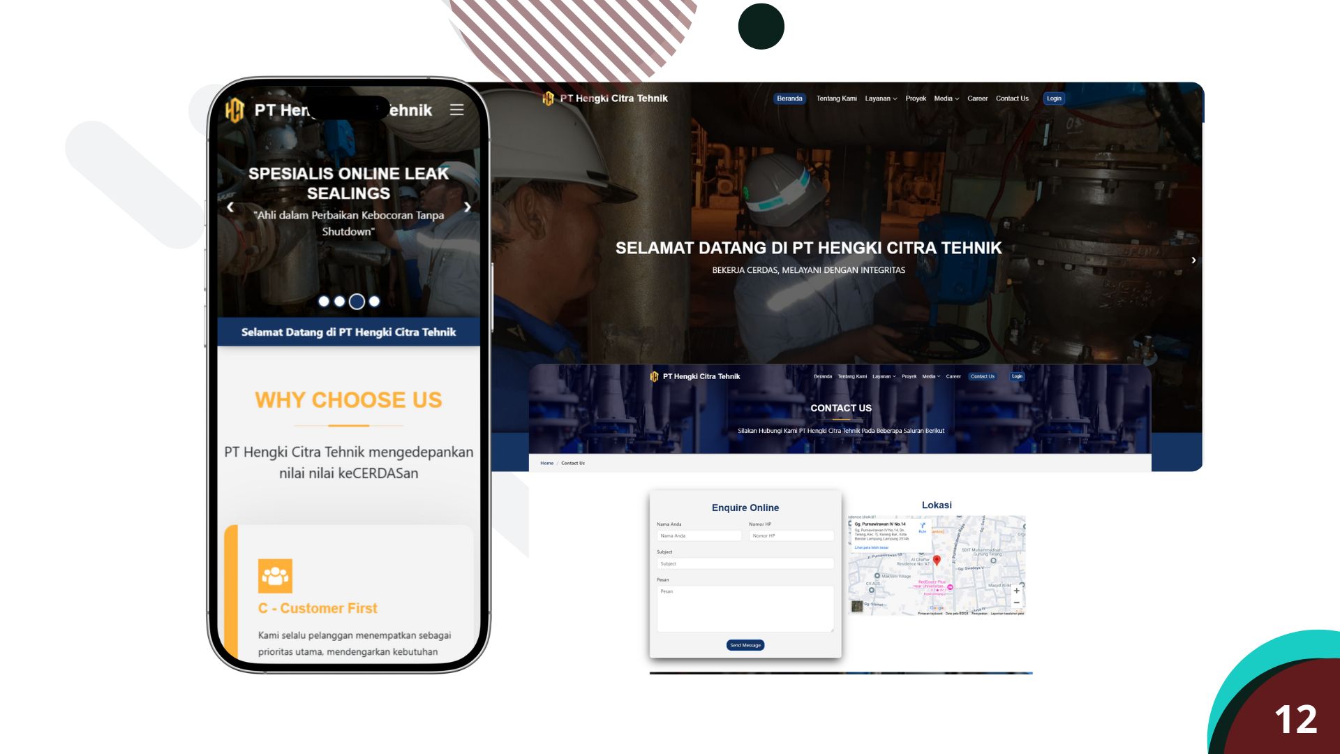 Pengembangan Aplikasi Company Profile Berbasis Web PT. Hengki Citra Tehnik